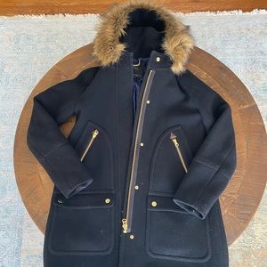 J crew chateau parka in Italian Stadium Cloth wool